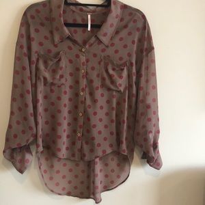 Free People Polka Dot Blouse